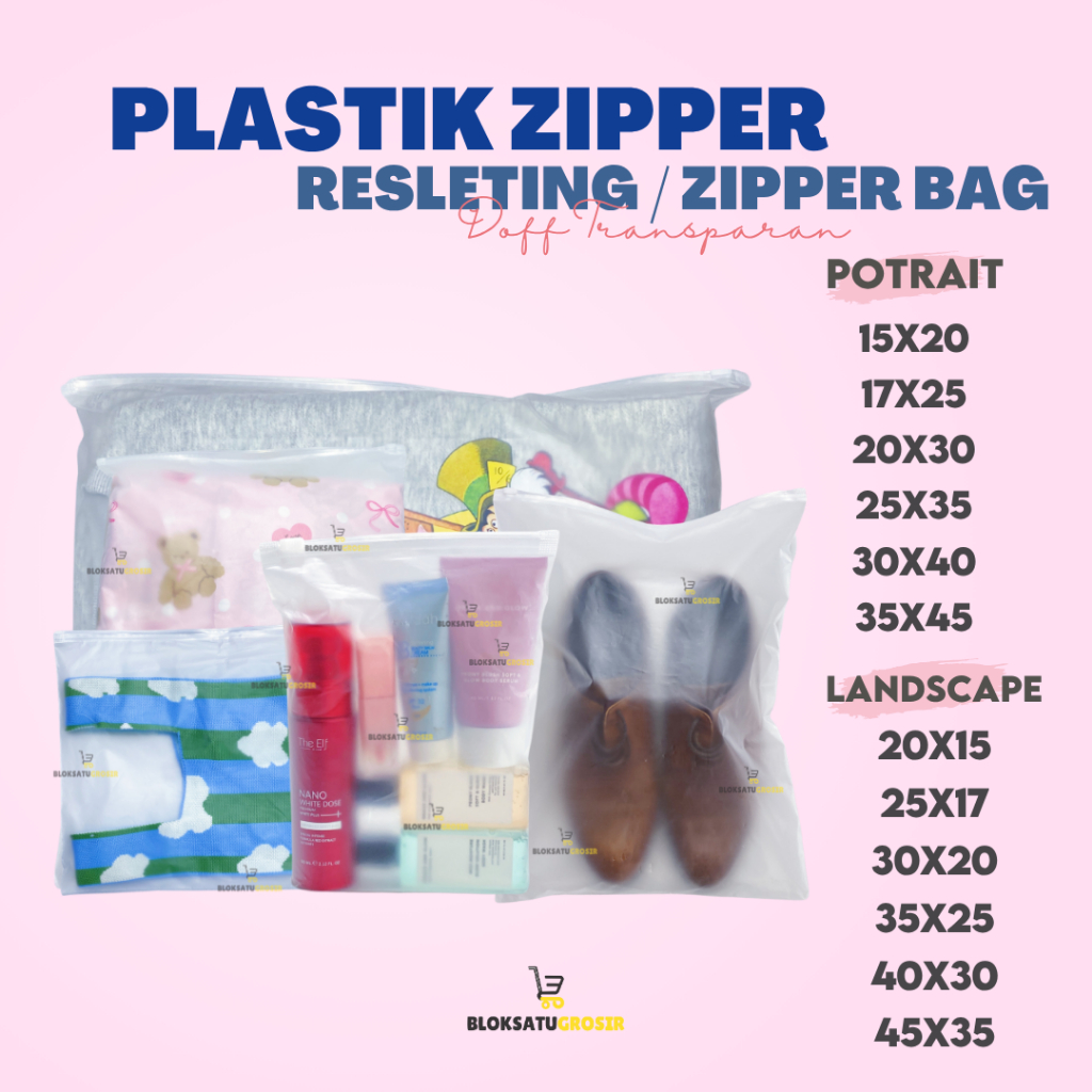 Ziplock Plastik - Plastik Baju Ziplock - Ziplock Baju - Ziplock Plastik Baju - Zipper Bag Plastik - 