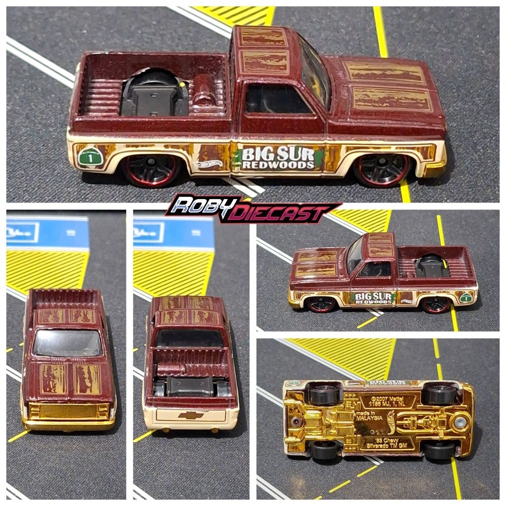 Hot Wheels '83 Chevy Silverado Burgundy HW Road Trippin Loose