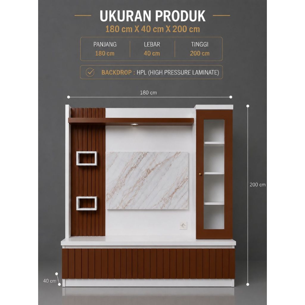 Rak TV Lemari TV Classic HPL Lemari TV Kayu