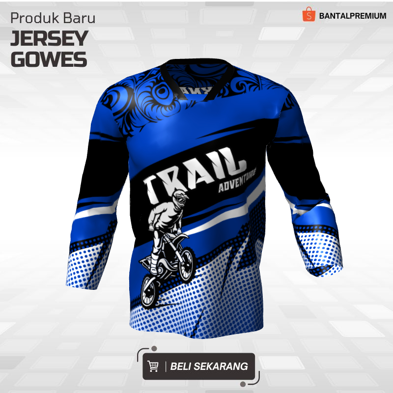 Kaos Trail Adventure Jersey Trail lengan panjang Bisa Custom - 13