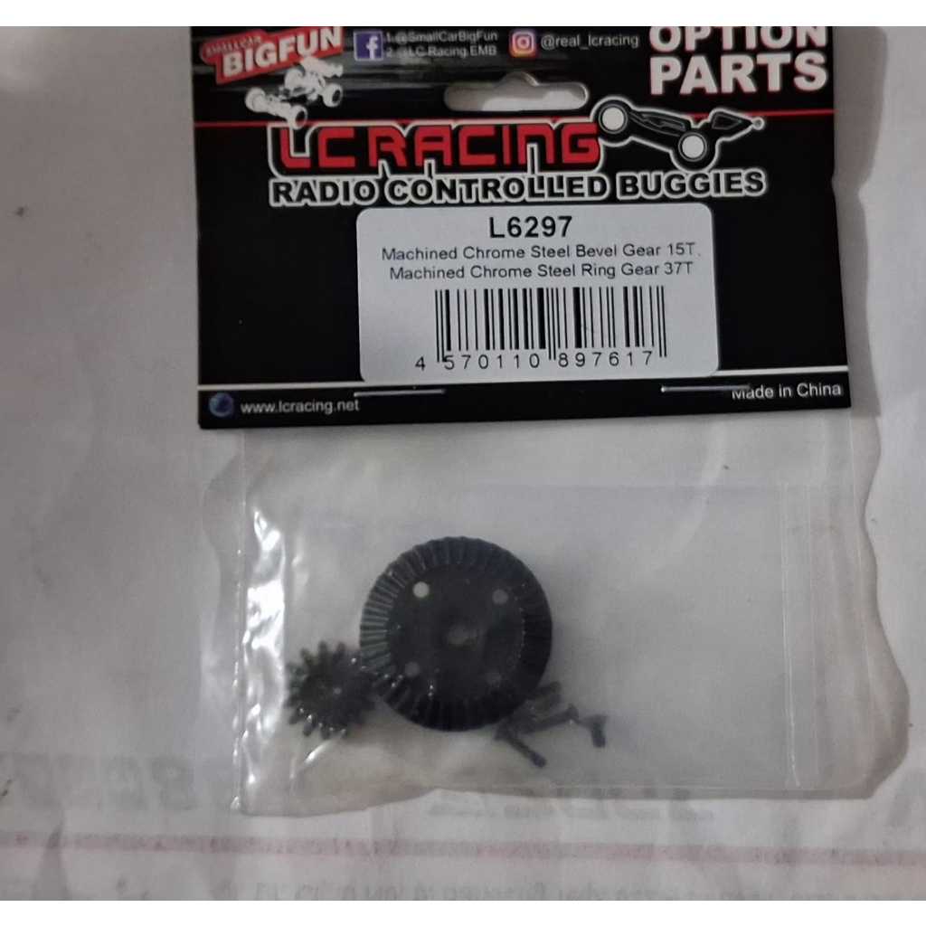 l6297 15T BEVEL GEAR HD MACHINED 37T BEVEL GEAR HD MACHINED FOR LC RACING 1/12 BAHAN LEBIH KUAT DARI