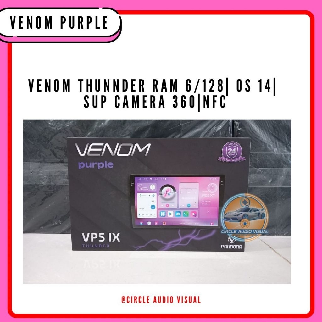 VENOM HEAD UNIT ANDROID VP5 IX THUNDER 9/10 INCH QLED / RAM 6GB ROM 128GB,ANDROID 14, CARPLAY