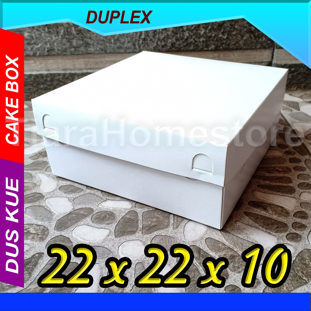 Dus 22x22x10 polos / 22x22/ cakebox / Dus Roti / Dus kue ultah / Cake Box