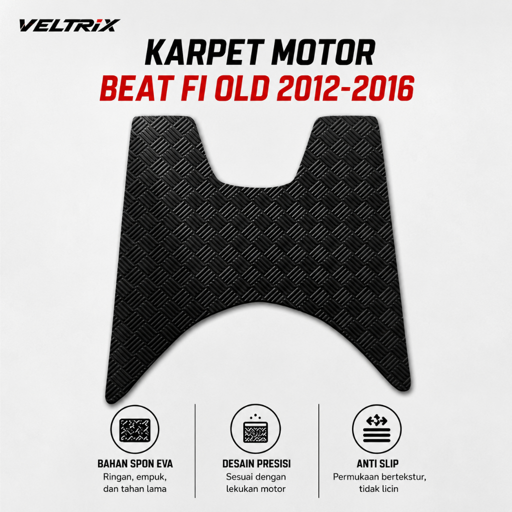 Veltrix Sparepart - Karpet Motor Honda Beat Fi 2012 -2016 Anti Slip Mudah Di Bersihkan