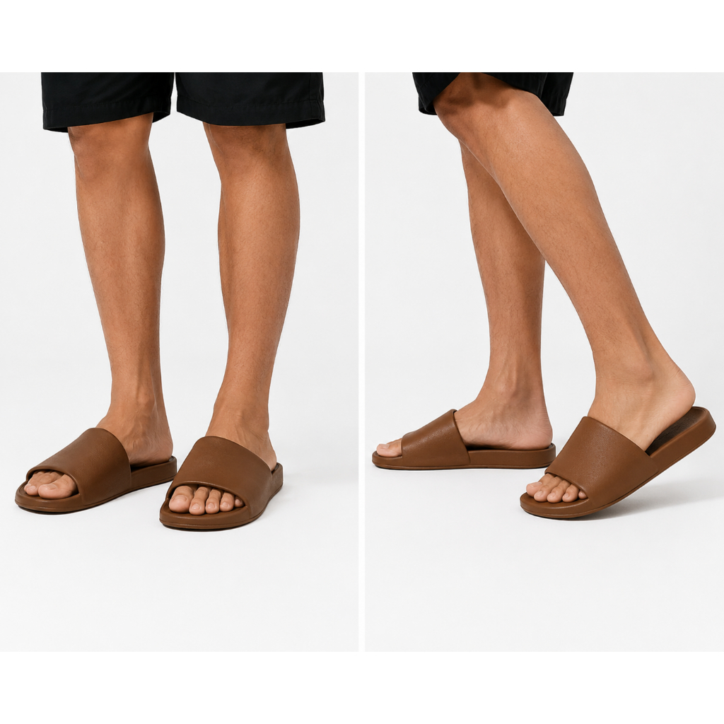 Guteninc Sandal Slide Slop Slipper Brown Texture