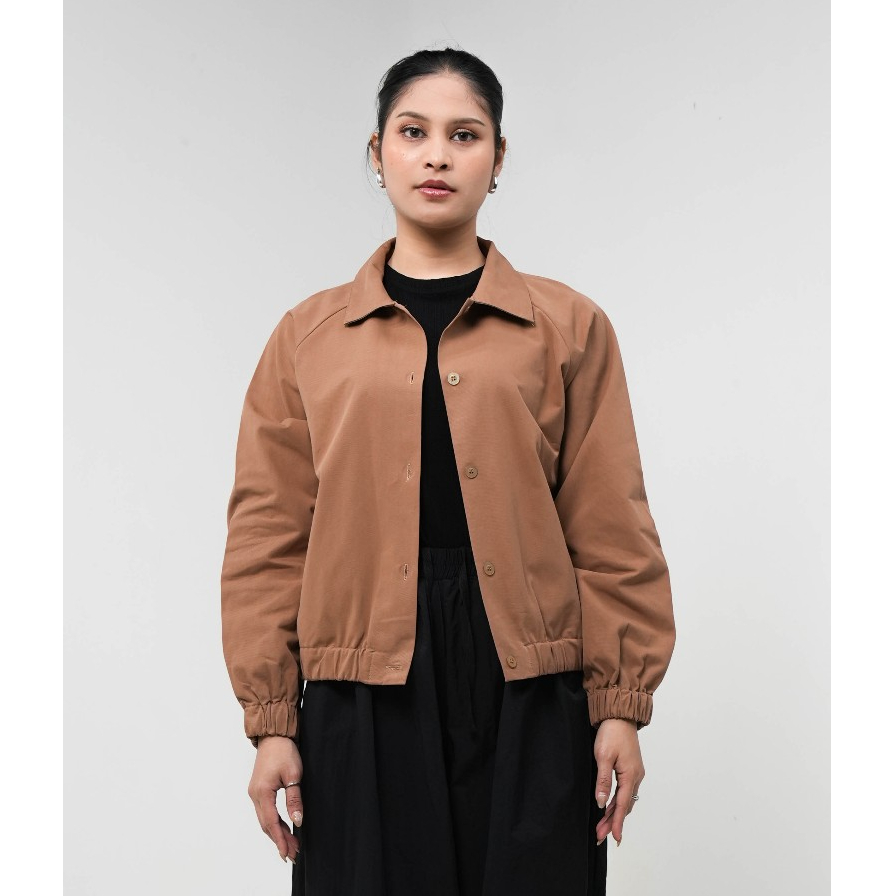 Hardware Clothing Atasan Outer Wanita Jaket Cropped Jacket