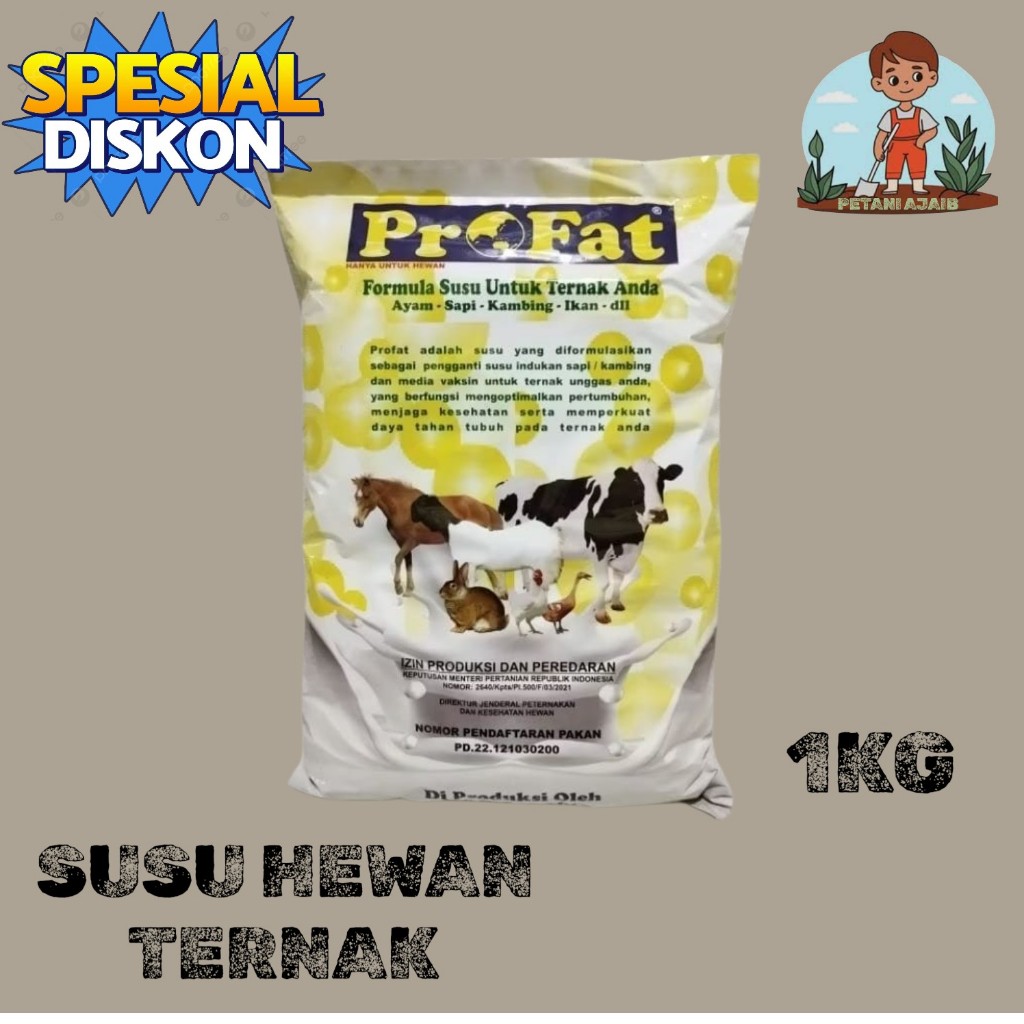 PROFAT SUSU TERNAK KAMBING 1KG - Susu Hewan Ternak untuk Sapi Kambing Ikan Ayam