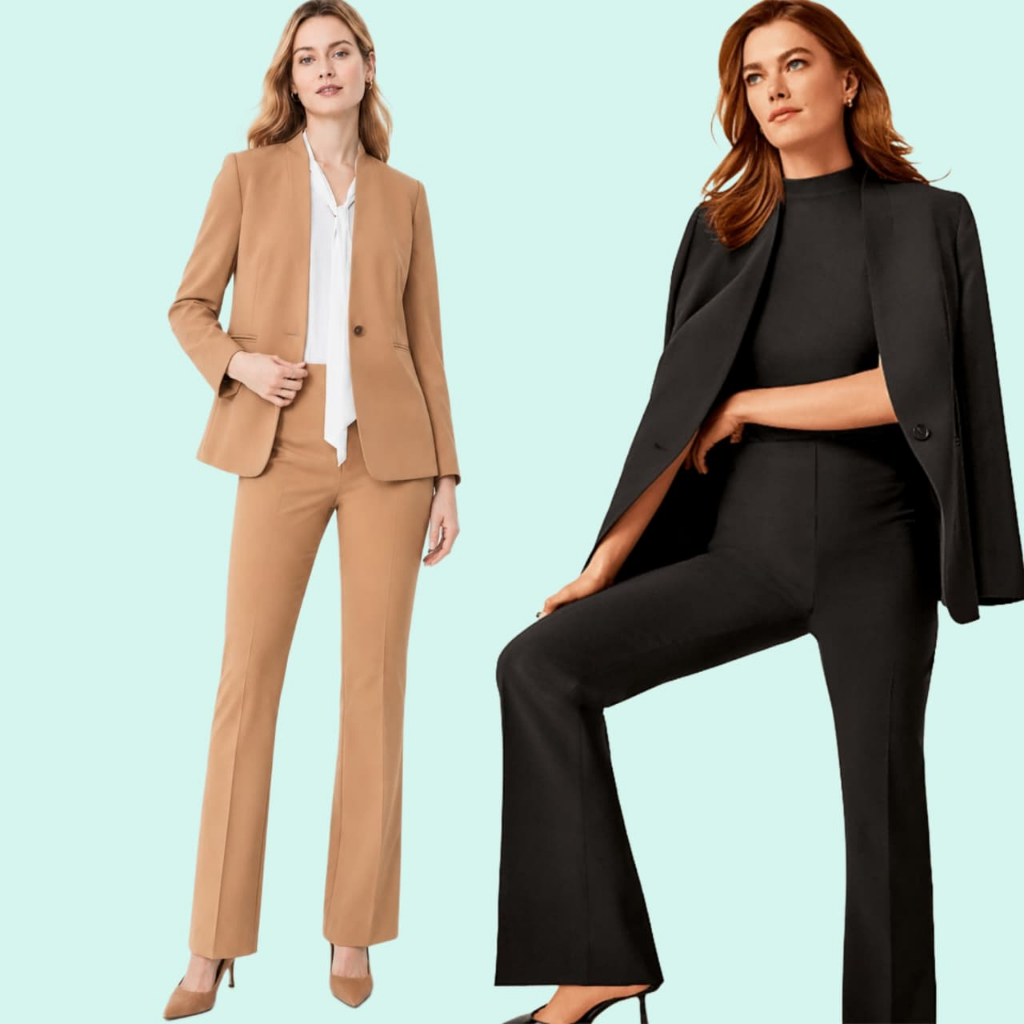 Celana Ann Taylor The Petite Curvy Skinny Flare Side Zipper pants