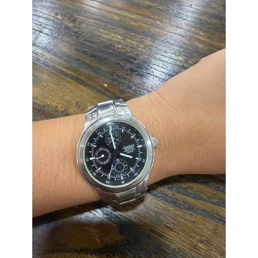 Casio Edifice EF-305 Original Vintage Stainless Steel Full Original