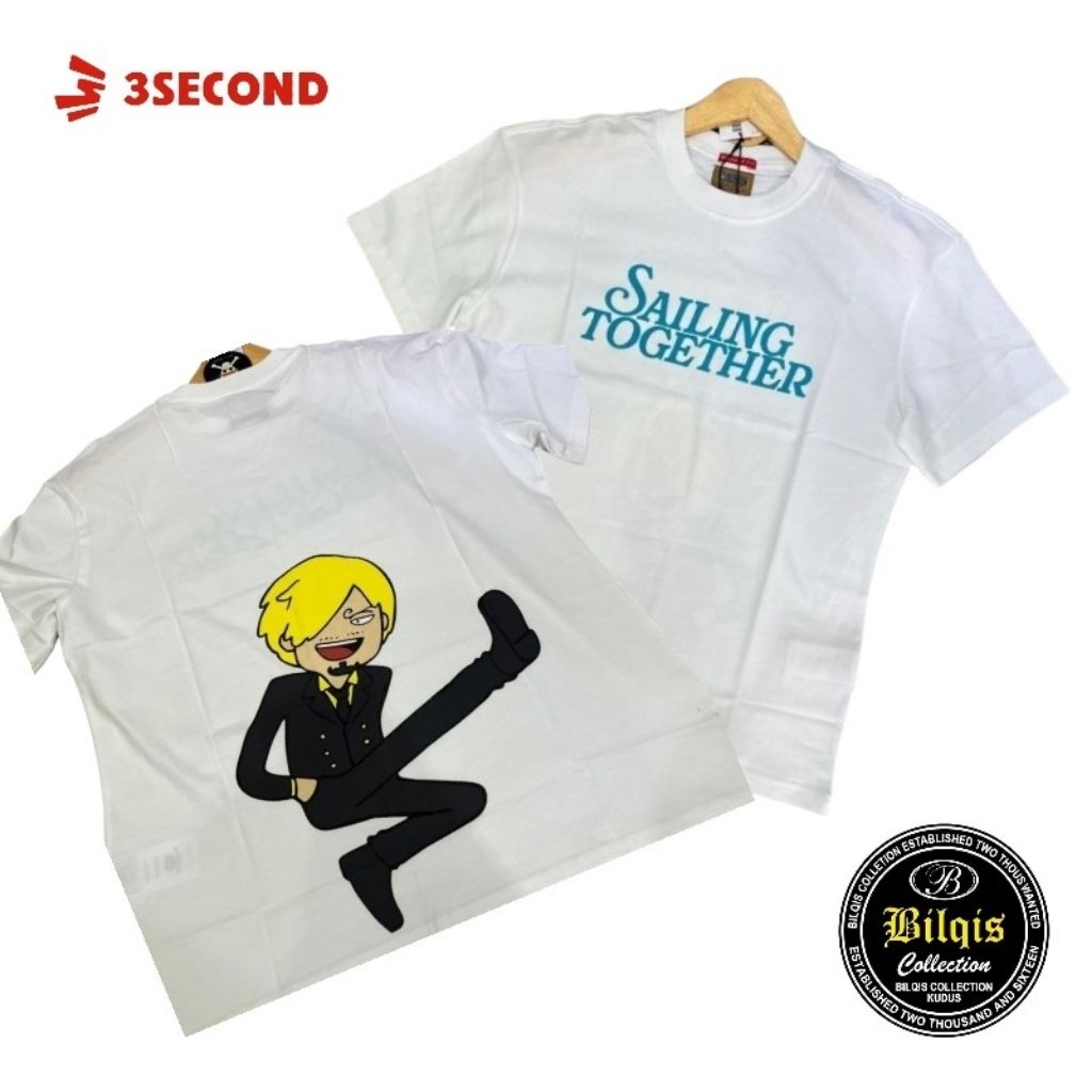 kaos 3second X ONE PIECE original RELAXED FIT