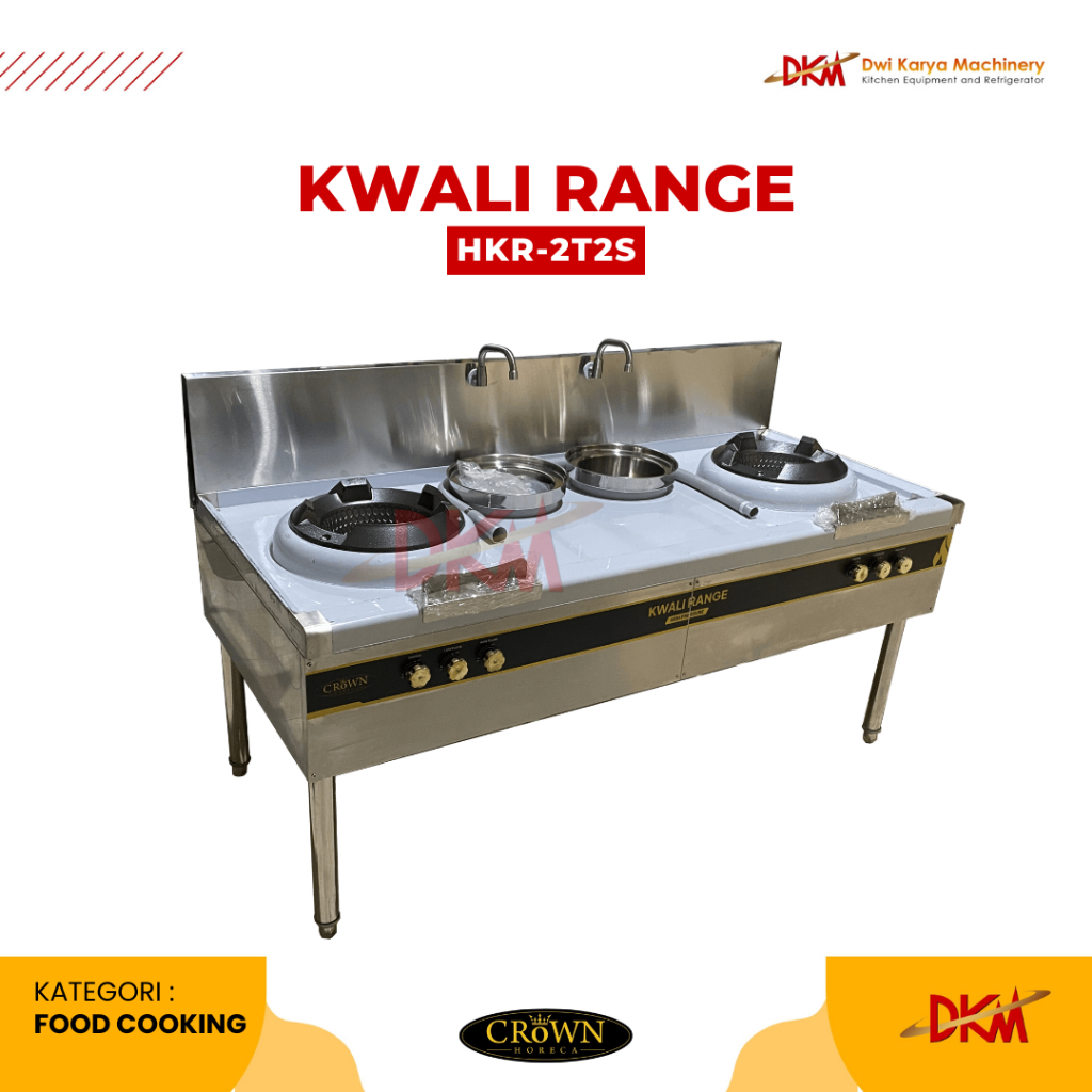 CROWN Gas Kwali Range (High Pressure) 2 Tungku 2 Soupring HKR-2T1S / HKR 2T1S / HKR2T1S