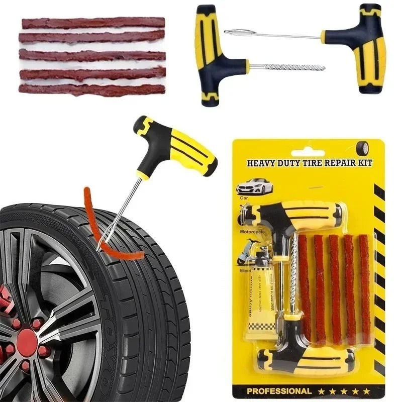 Tambal Ban Tubeless - Alat Tambal Ban Tubeless - Alat Tambal Ban Tubeless Lengkap - 8in1