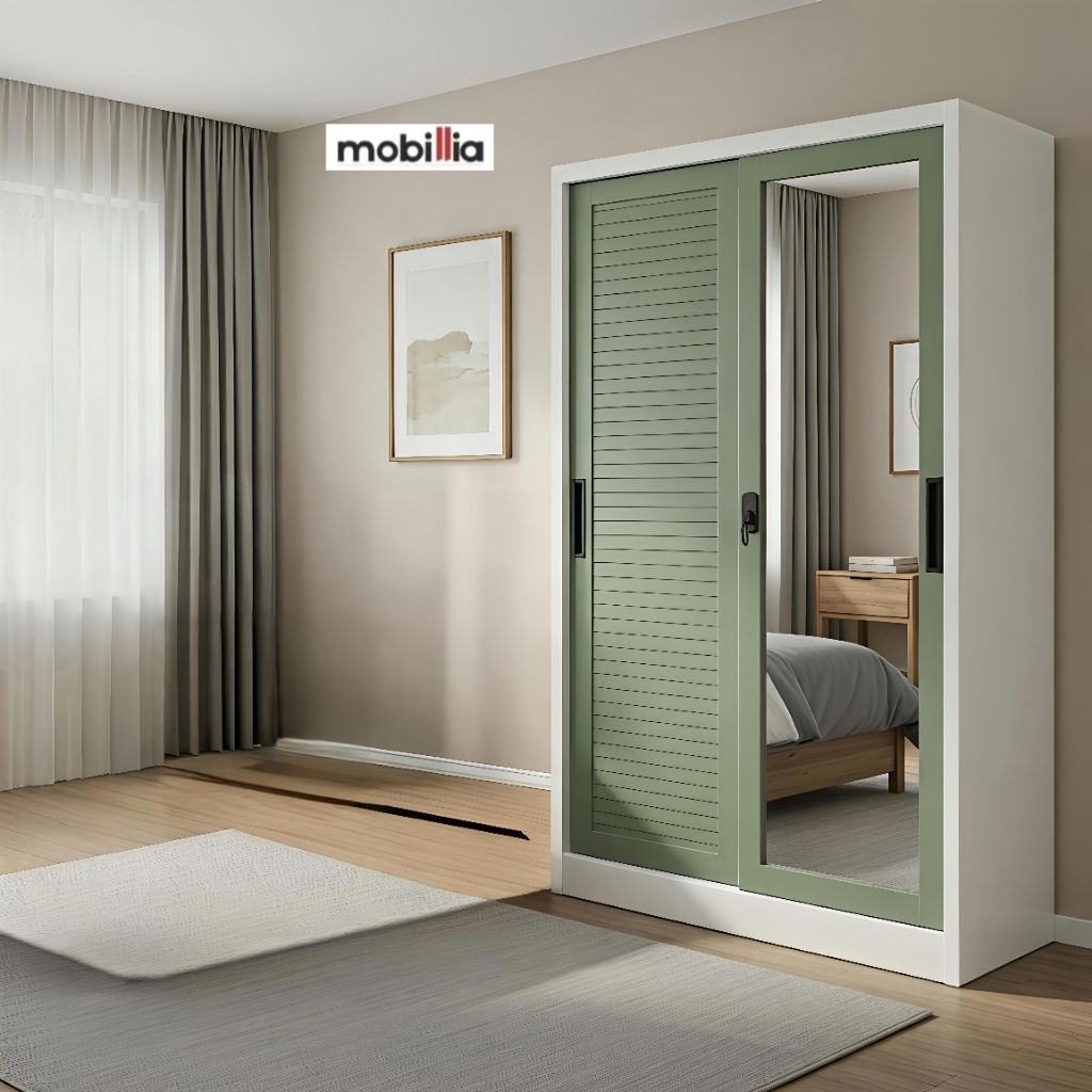 lemari besi pakaian lemari baju besi sliding 120
