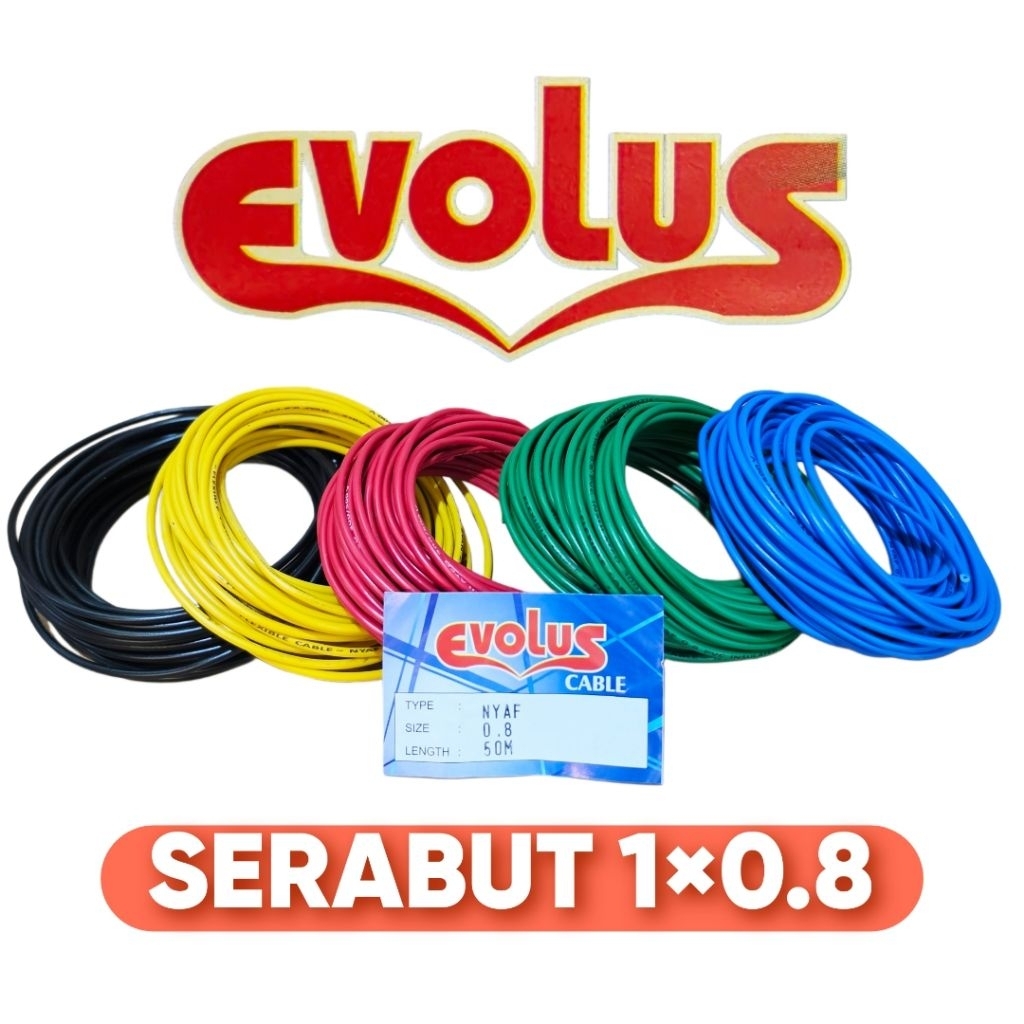 Kabel Motor kabel kecil kabel tunggal 1x0.8 warna serabut tembaga