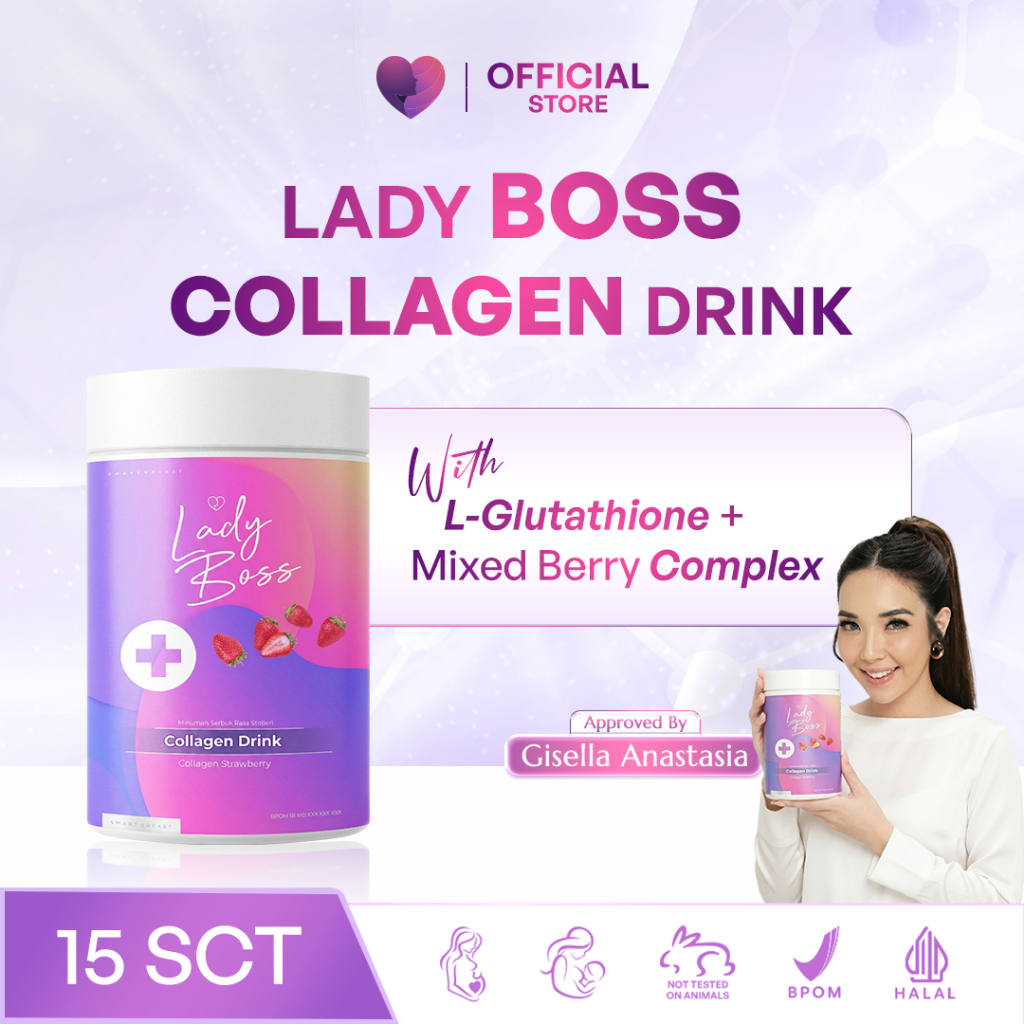 Smart Breast - LADYBOSS Breast & Collagen Drink ( Minuman Pencerah Kulit dan Pengencang )