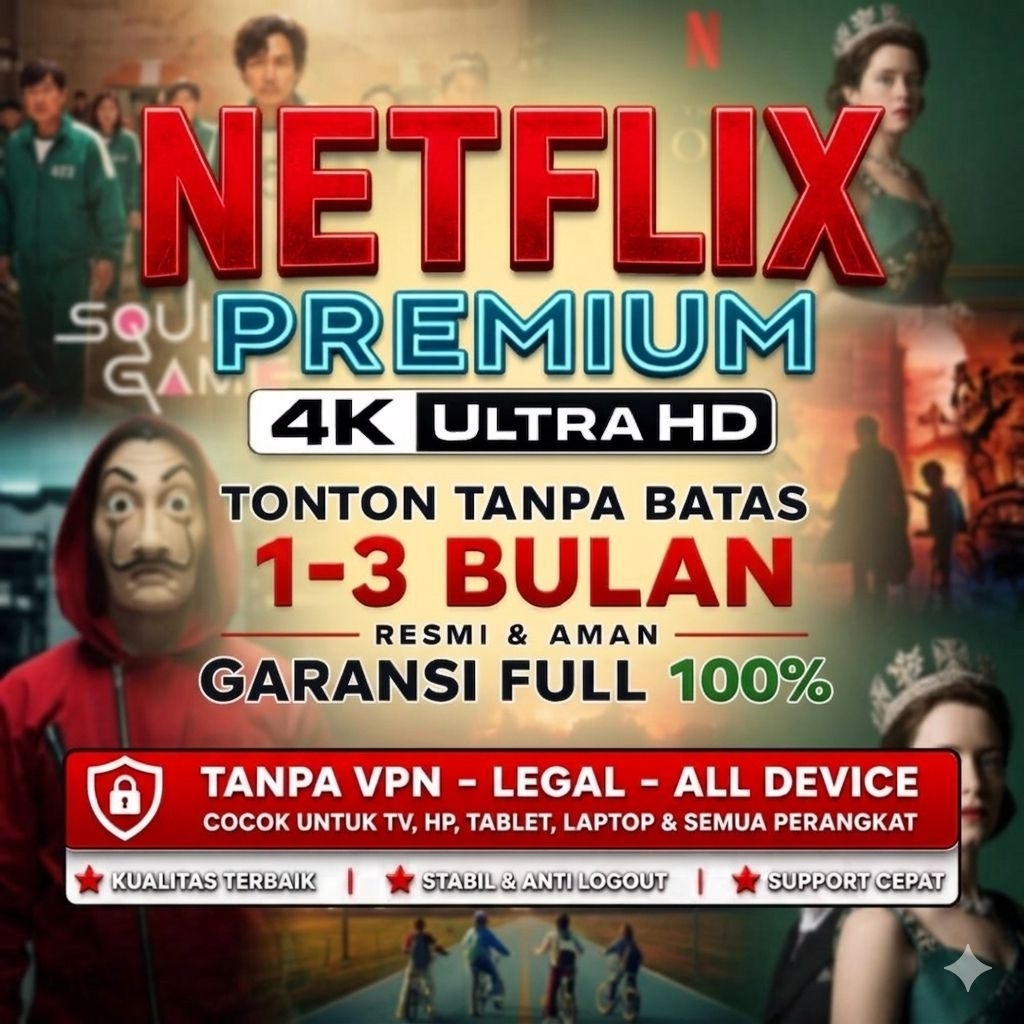 Netflix Akun Premium 4K UHD Anti On Hold