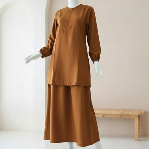 ALGAZALIFASHION PAKAIAN WANITA GAMIS SET ATASAN DAN CELANA SERAGAM PEMDA PEGAWAI KANTOR BAHAN TOYOBO