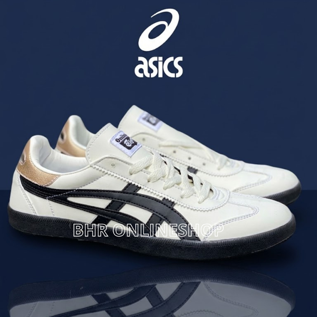 Sepatu Pria Wanita Onitsuka Tokuten Tiger Putih Hitam Premium Size  36 - 44