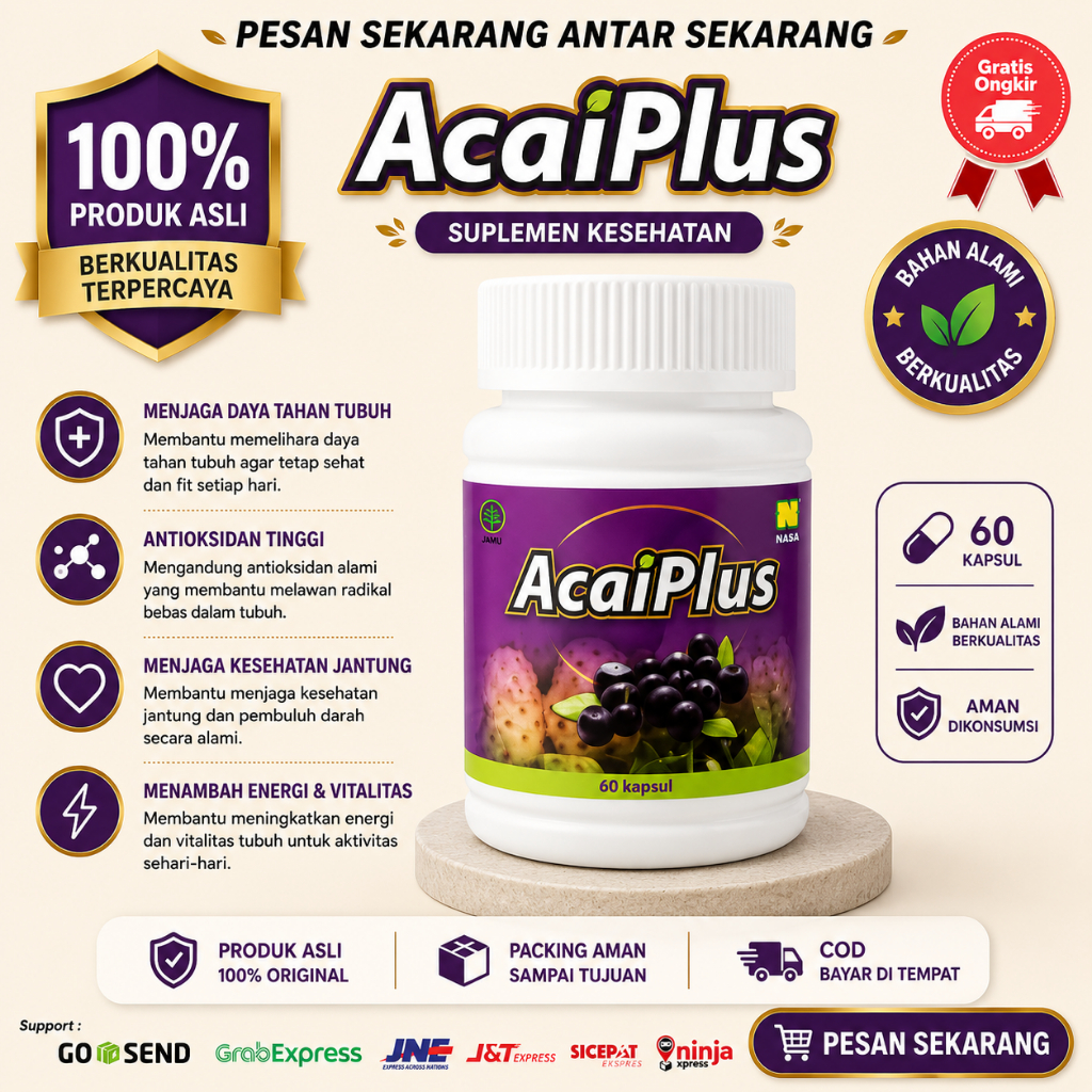 ACAI PLUS Original NASA Obat Pelangsing Herbal Alami Original BPOM