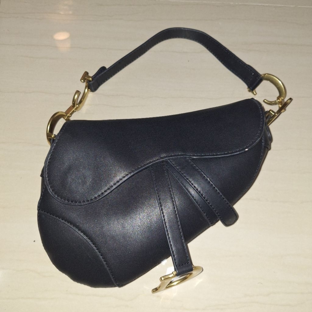 Shoulder Mini Bag Hitam Kulit Hand Bag Tas Bahu Pesta Wanita