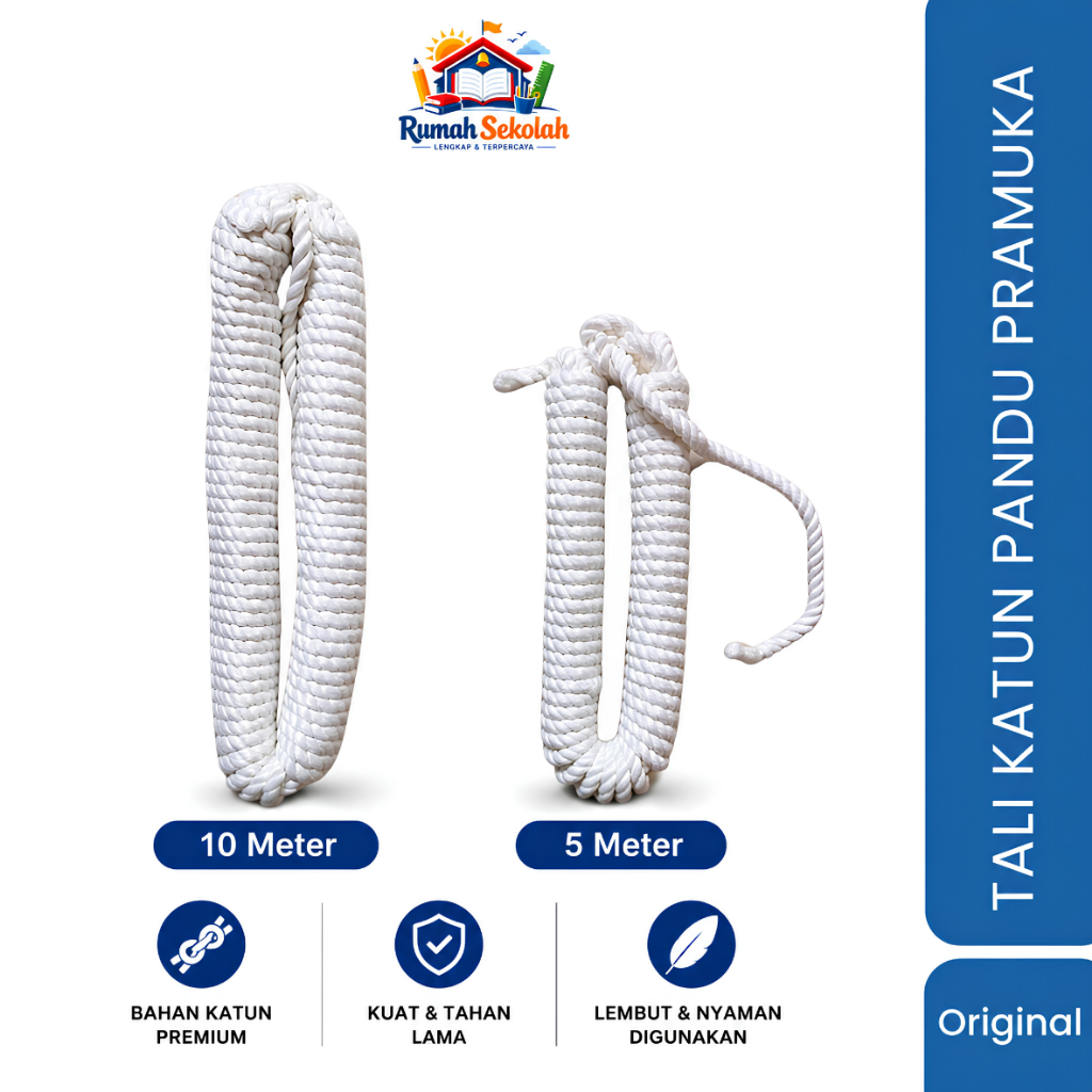 Tali Pramuka / Tali Katun / Tali Pandu 10 Meter dan 5 Meter