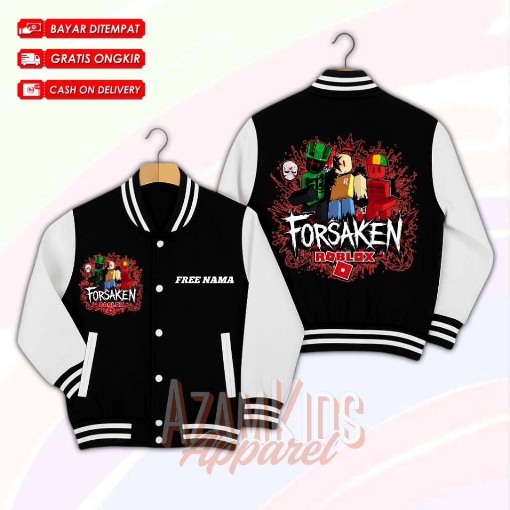 Jaket Varsity Jaket Baseball Anak Roblox Forsaken Terbaru Free Nama / Jaket Baseball Varsity Anak Ga