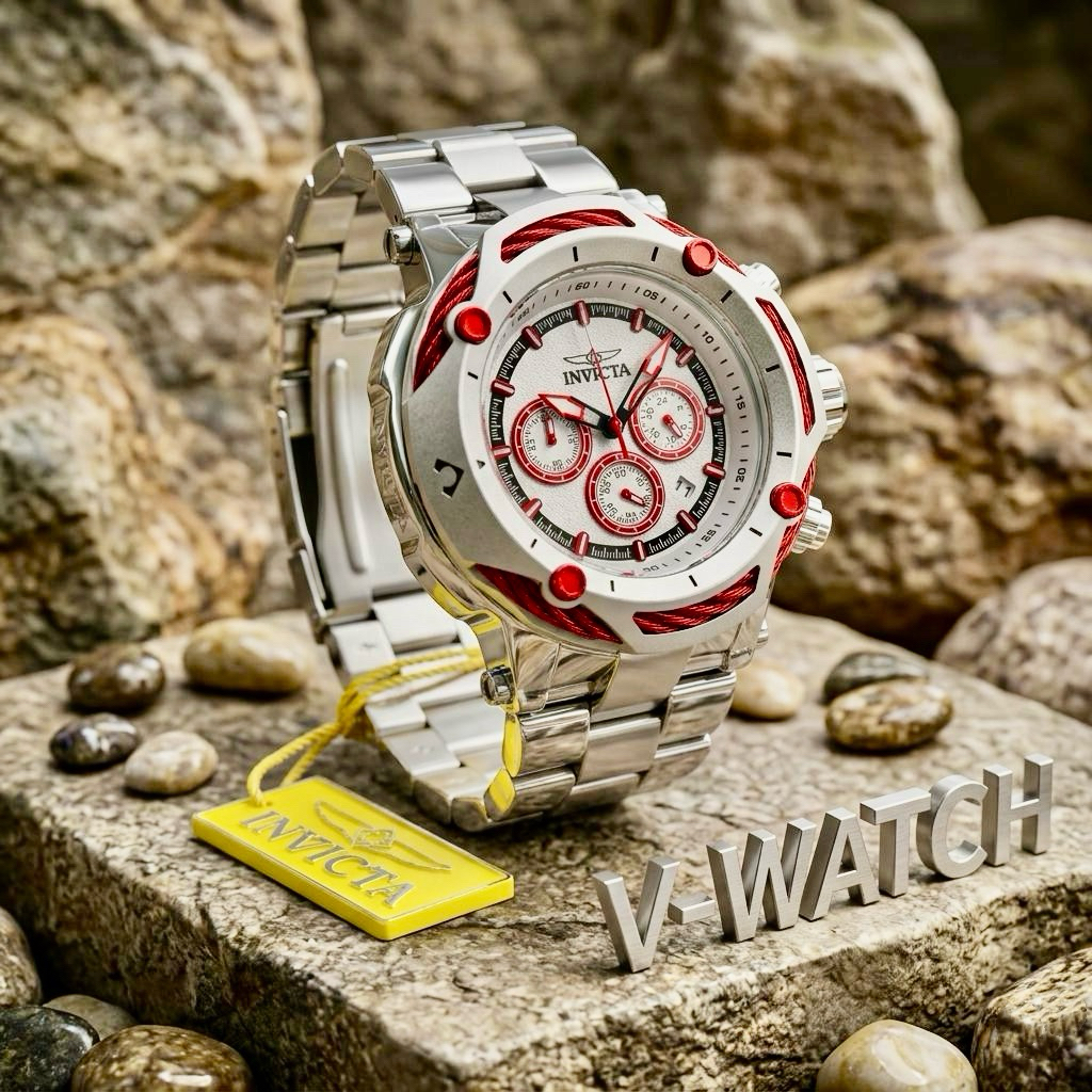 TERLARIS  CHRONO ON - JAM TANGAN BIG SIZE PRIA INVICTA SUBAQUA SOLID STAINLESS STEEL STRAP PREMIUM