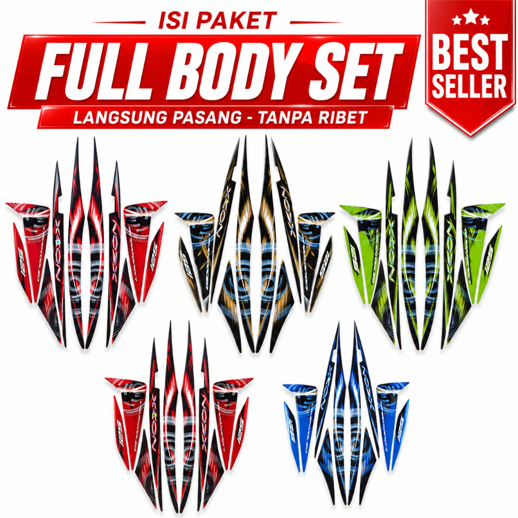 Stiker Striping Lis Decal Xeon 2012 Full Body Vinyl Tahan Lama