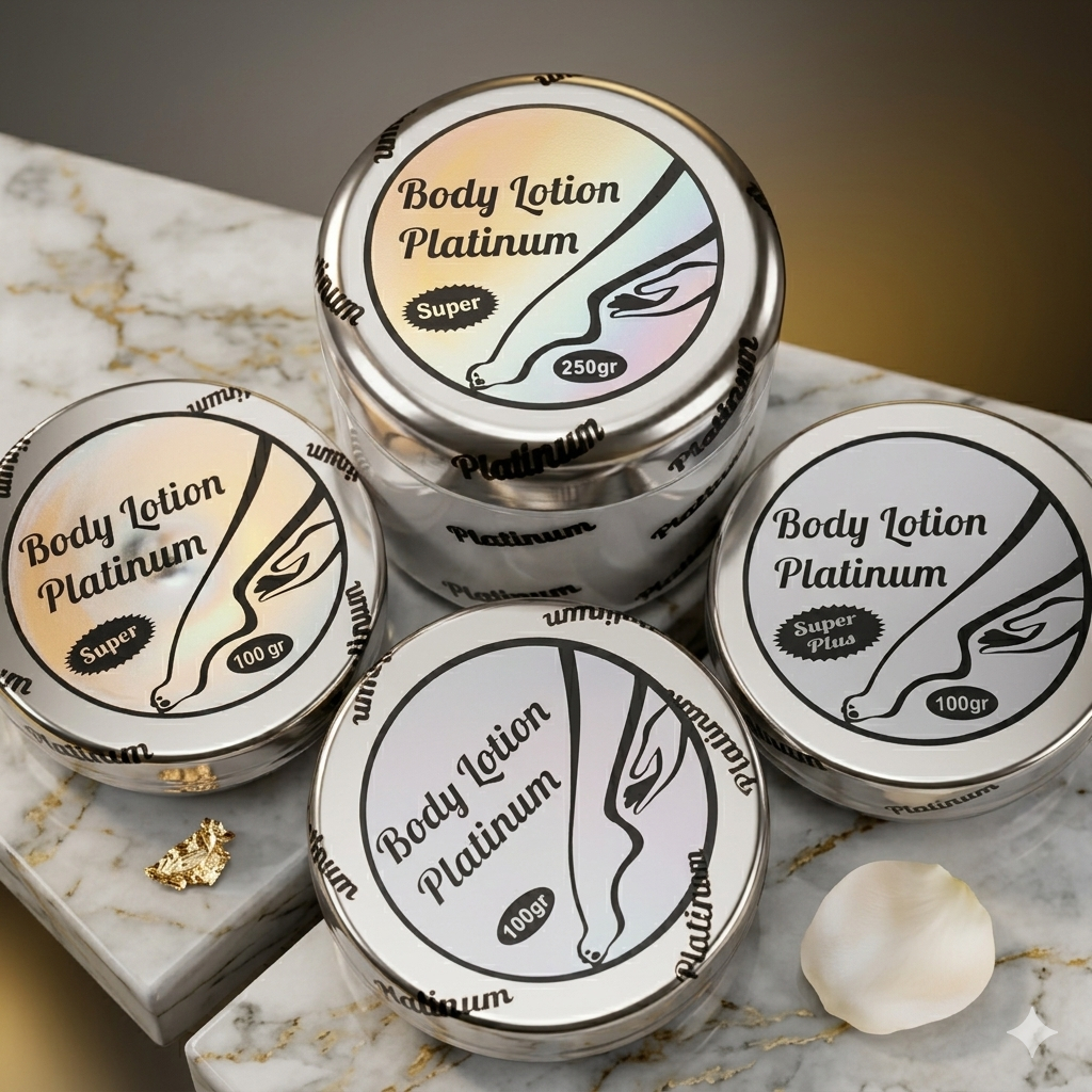 HB PLATINUM SUPER PLUS 100gr / 250gr  BODY LOTION PLATINUM SUPER PLUS 10x Mencerahkan Kulit