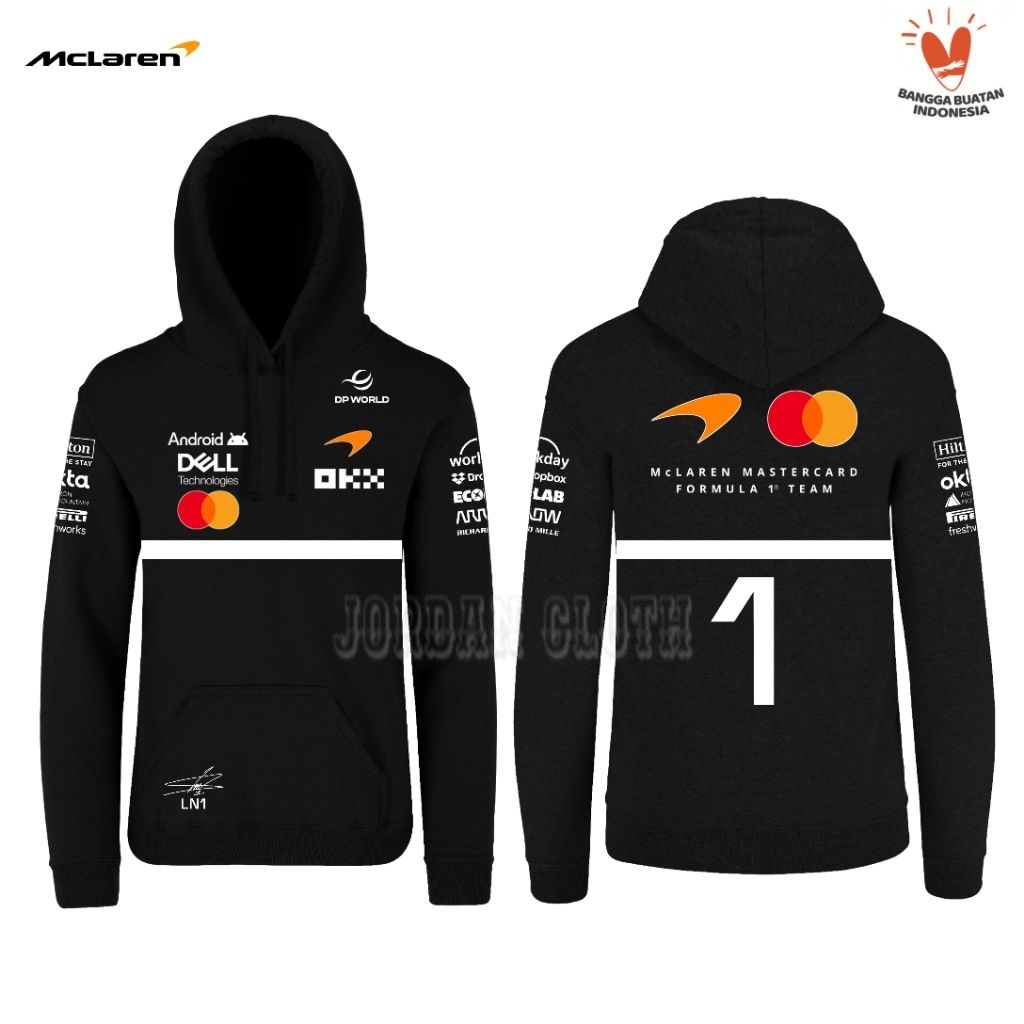Hoodie Jaket Sweater McLaren Team 2026 Lando Norris Formula One F1