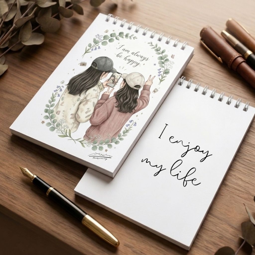 Aesthetic Notebook A6 | Journaling Korean Style Vintage