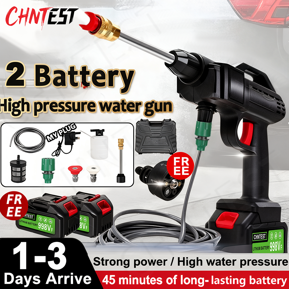 CHNTEST 2 Bateraiy Jet Cleaner Mesin 999VF 180Bar Cuci Mobil Peralatan Mesin Cuci Mobil Jet Cleaner 