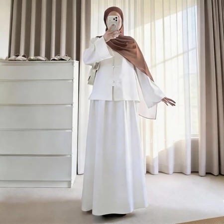 Jhea Onset Cheongsam Muslimah - Abaya Muslim Wanita Terbaru Bahan Anti UV