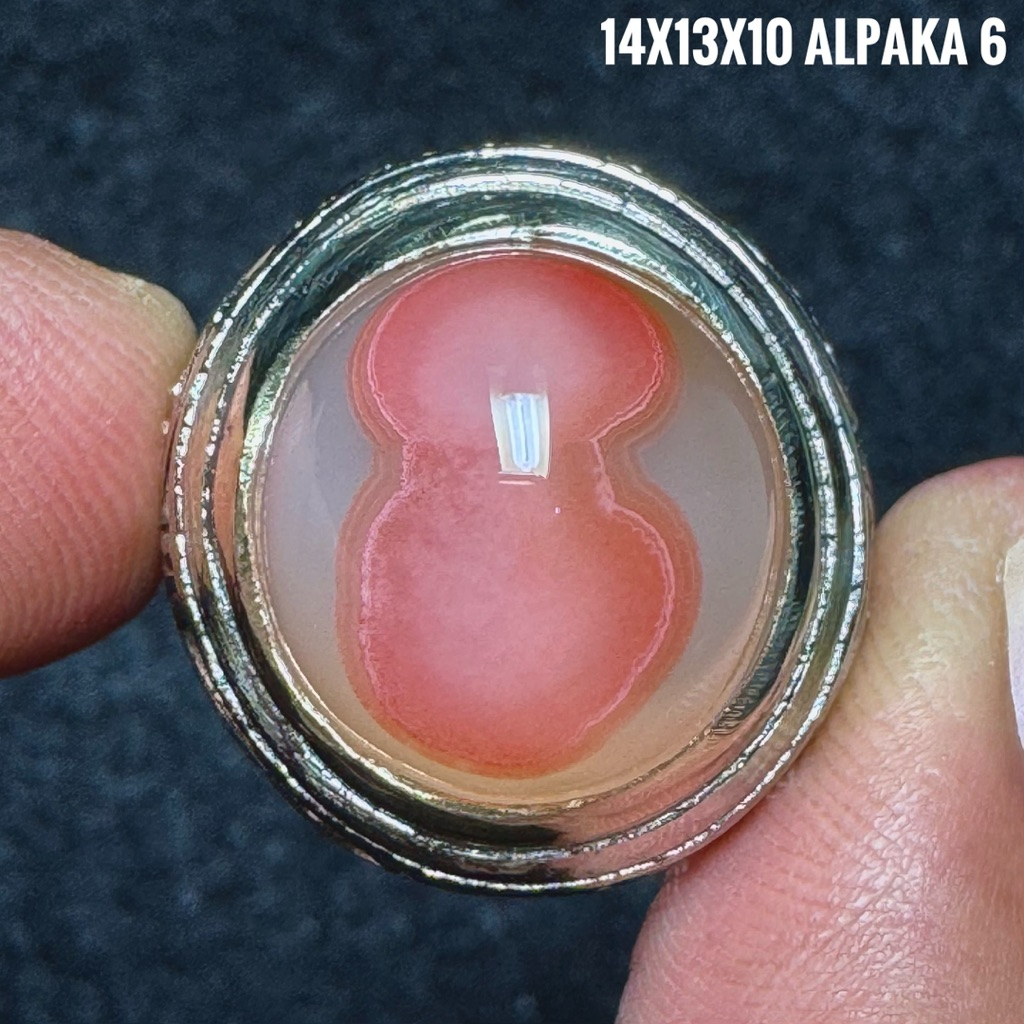 Cincin Batu Akik Natural Angka 8 (Asli Alam)