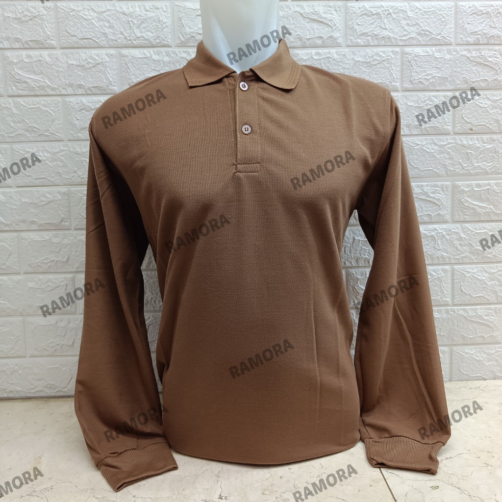 Kaos Polo Shirt Panjang Coksu M L XL XXL