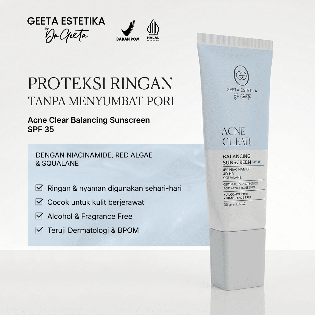 GEETA ESTETIKA By Dr Geeta - Acne Clear Balancing Sunscreen 30gr