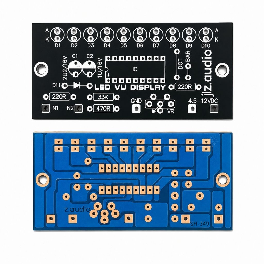 PCB LED VU Display 10 LED Audio Level Meter
