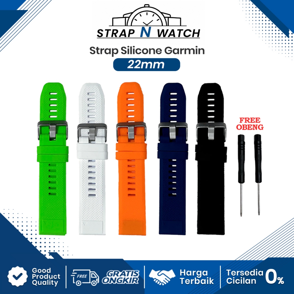 Rubber Strap Tali Karet Jam Tangan Garmin Approach S60 S62 S70 D2 Delta D2 Mach 1 2