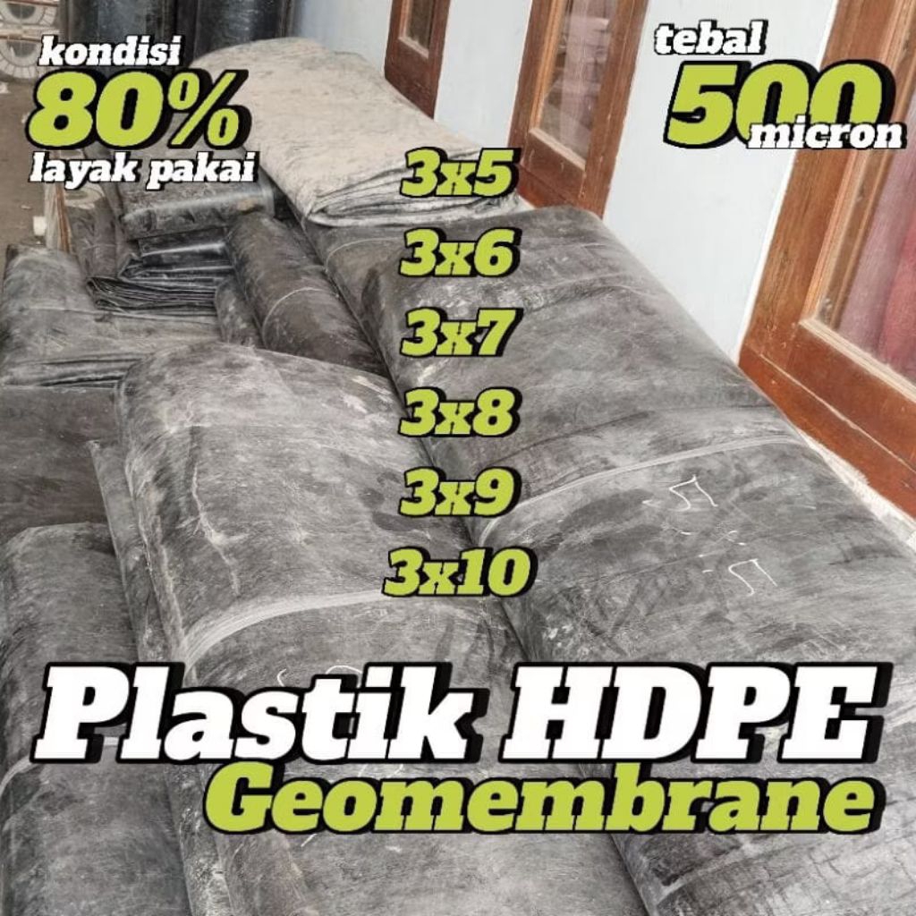 100% ASLI KARPET TAMBAK HDPE TEBAL 0.5/500MICRON LEBAR 3-4 METER