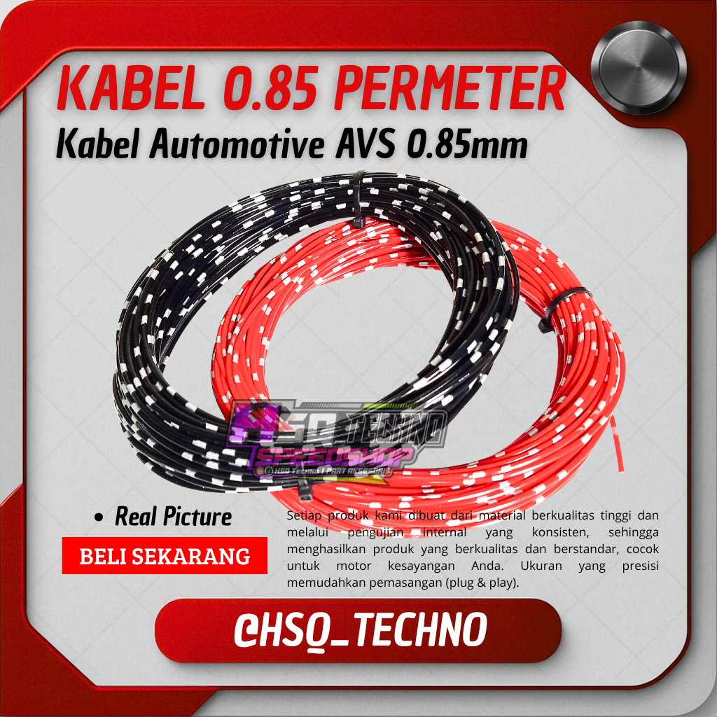 Kabel Bintik AVS 0.85mm Kabel Otomotif Kabel Bodi Motor Mobil Serabut Per Meter
