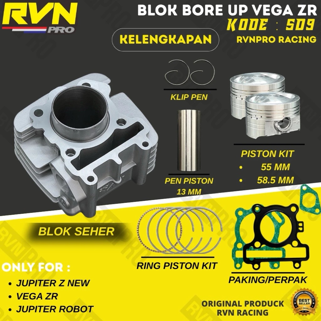 BLOK SEHER BORING BORE UP VEGA ZR VEGAZR JUPITER Z NEW ROBOT 2010 58,5MM 58 MM 55MM 55 MM RVN THAILA
