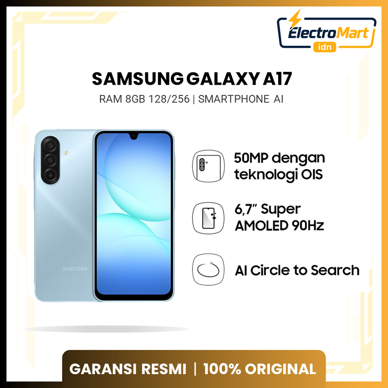SAMSUNG GALAXY A17 RAM 8 INTERNAL 128/256GB SMARTPHONE AI BATERAI 5000 mAh HANDPHONE SUPER AMOLED