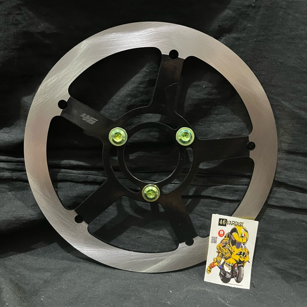 PAKET DISC PIRINGAN CAKRAM MIO J 220mm + BAUT TITANIUM