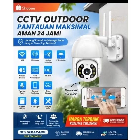 CCTV OUTDOOR WIFI PTZ - Kamera Keamanan Outdoor Canggih