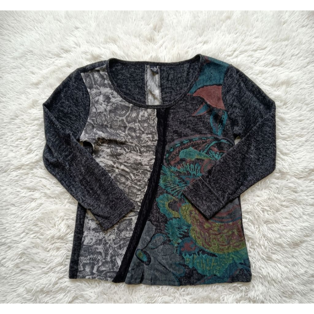 blouse rajut vintage clasic 40's patchwork blouse