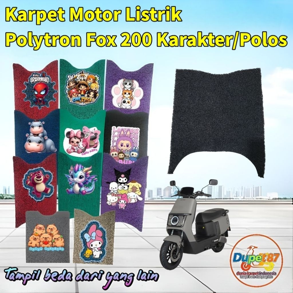 Karpet Motor Listrik Polytron Fox 200 Karakter/Polos