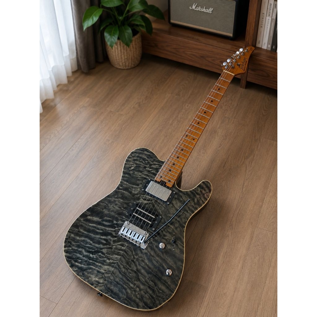 Soloking MT-1Custom 24 Quilt black roasted