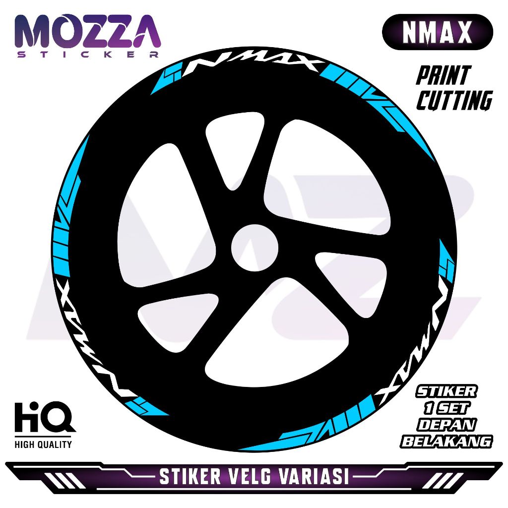 Stiker Velg NMAX / Lis Velk Motor / Cutting Stiker Velg / Sticker Velk Yamaha NMAX Variasi Keren Des