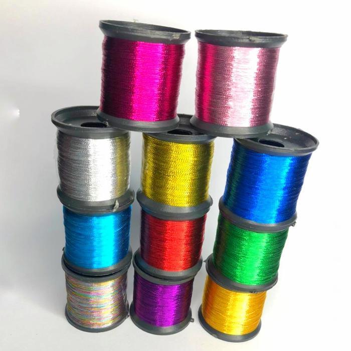 benang ncp wraping joran warna metalik size A benang lilit joran tegek