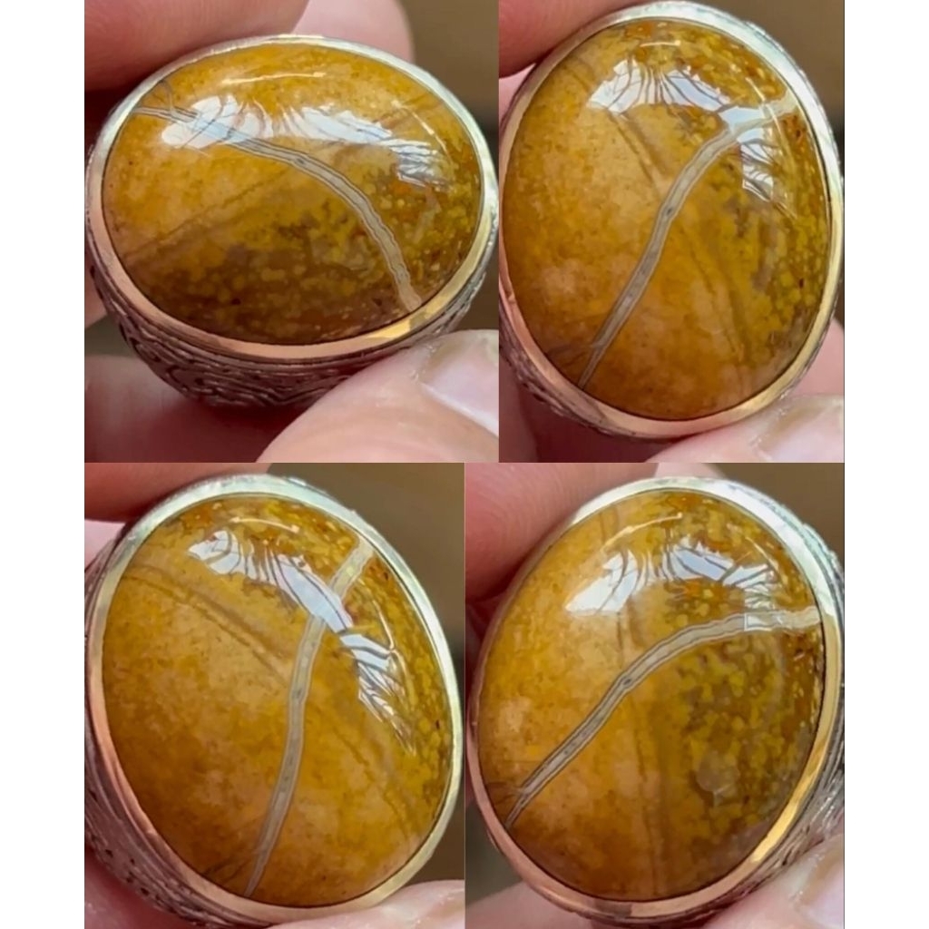 NATURAL CINCIN BATU AKIK GALIH ASEM PAMOR TAPAK JALAK 3D TEMBUS BAWAH AJIB ANTIK